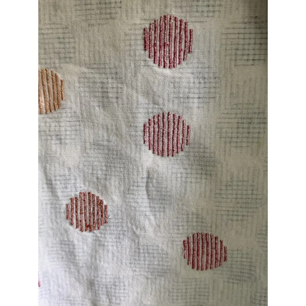 Crate & Barrel Orazi Table Runner 14x90 Cotton Geometric Embroidered Decor